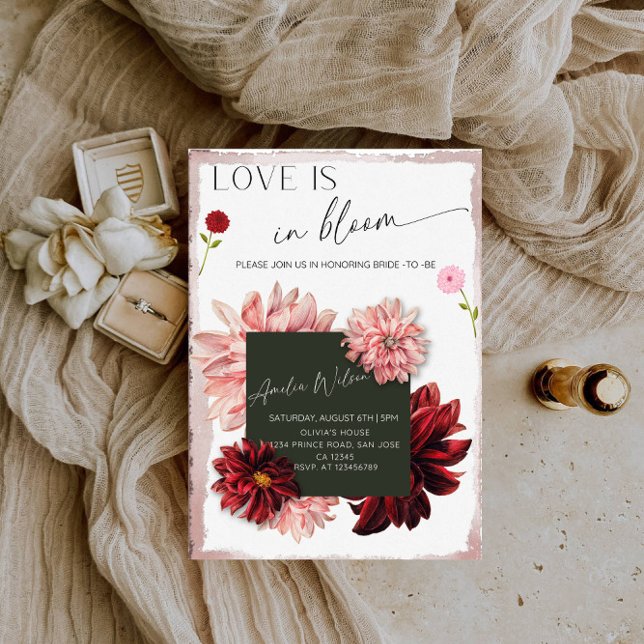Love Is in Bloom Bridal Shower-Floral Garden Theme Einladung (Von Creator hochgeladen)