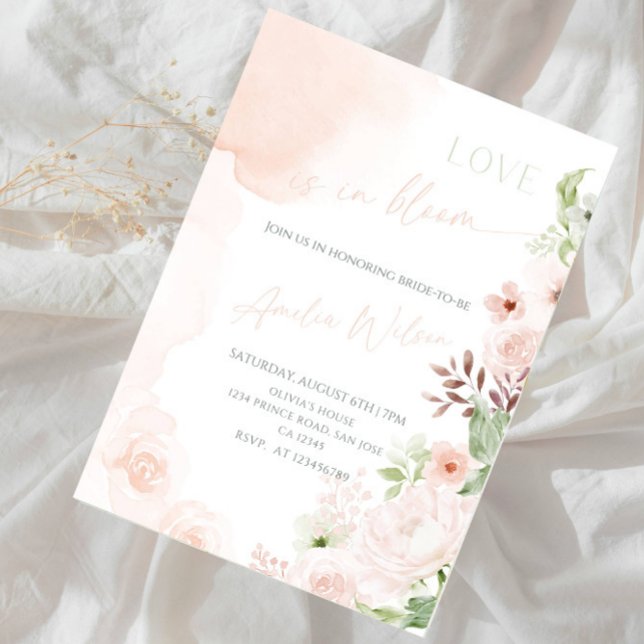 Love Is in Bloom Bridal Shower-Floral Garden Theme Einladung (Von Creator hochgeladen)