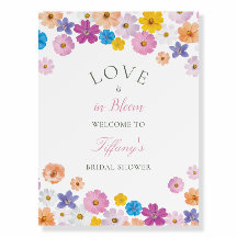 Love is in Bloom Garden Bridal Shower Welcome