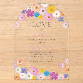 Love is in Bloom Wildflower Garden Bridal Shower Acryleinladungen