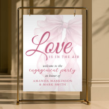 Love Is In The Air Mauve Bow Engagement Welcome