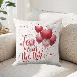 Love Is In The Air Throw Pillow Kissen