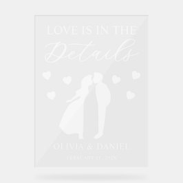 Love is in the Details Personalized Wedding Acrylschild