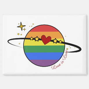 Love Is Love Arc-en-ciel LGBTQ Planet Aimant