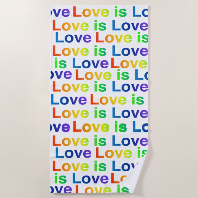Love is Love beach serviette (Devant)