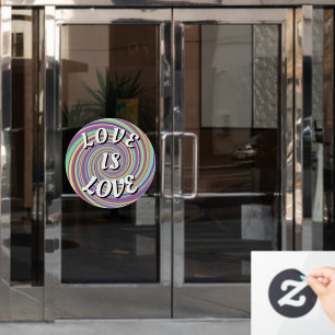 Love Is Love Fierté Autocollant pour fenêtre