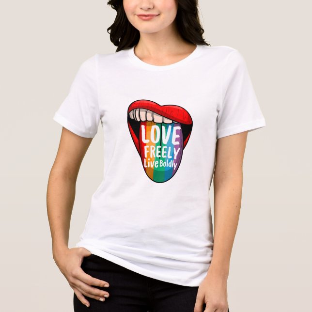 Love Is Love LGBTQ Pride Graphic Tee (Vorderseite)