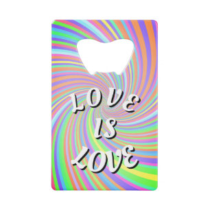 Love Is Love Pride Carte de Crédit Ouvre-Bouteille