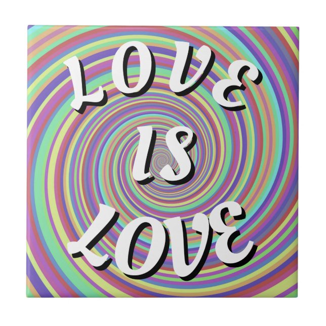 Love Is Love Pride Fliese (Vorderseite)