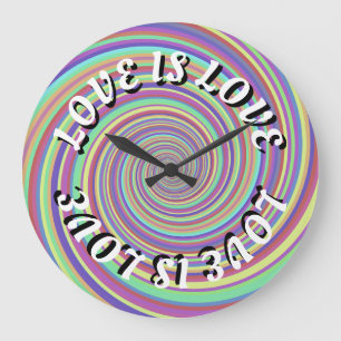 Love Is Love Pride Große Wanduhr