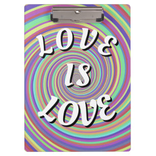 Love Is Love Pride Klemmbrett