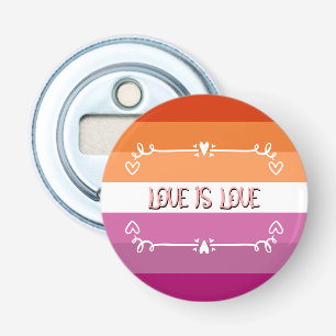 Love is Love Pride Monat Buttonöffner Flaschenöffner