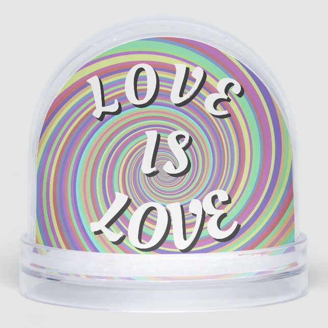 Love Is Love Pride  Phone Ring Stand Schneekugeln (Vorderseite)