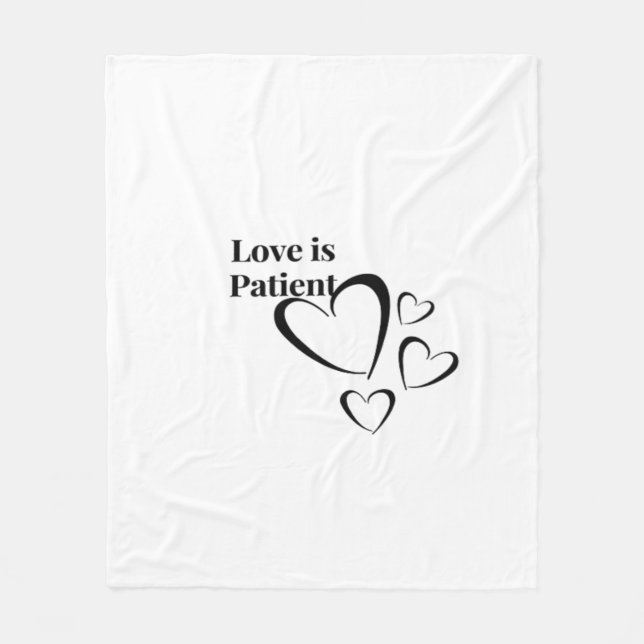 Love Is Patient Calm Aesthetic  Fleecedecke (Vorderseite)