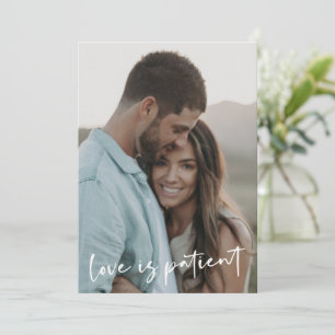Love Is Patient Neue Hochzeitsdatum Fotokarte Save The Date