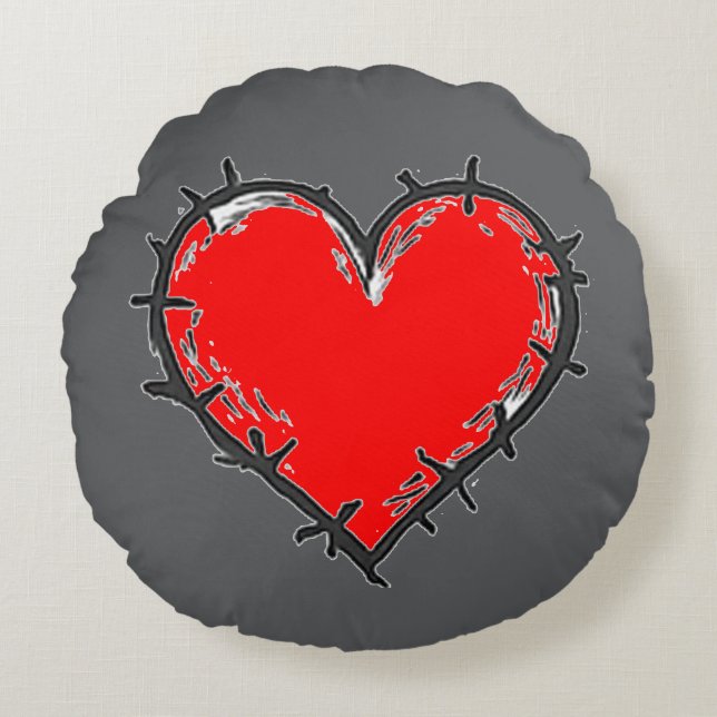 Love is rundes kissen (Vorderseite)