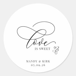 Love Is Sweet Aufkleber Hochzeitsgunst & Geschen