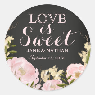 Love is Sweet Chalkboard Mariage Sticker