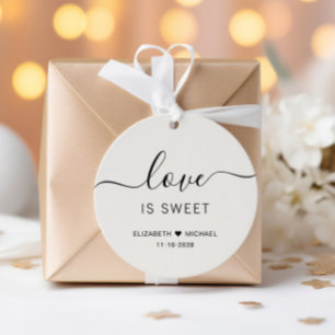 Love Is Sweet Cream Hochzeit Geschenkanhänger