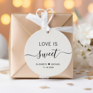 Love Is Sweet Cream Hochzeit Geschenkanhänger