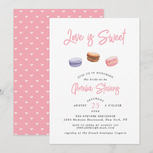 Love Is Sweet (Macaron) Hochzeits-Einladung Einladung