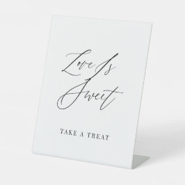 Love Is Sweet – Minimalist Wedding Pedestal Sign Sockelschild