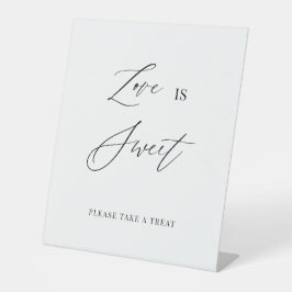 Love Is Sweet – Minimalist Wedding Pedestal Sign Sockelschild