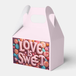 Love Is Sweet Valentine Wedding Typography Geschenkschachtel