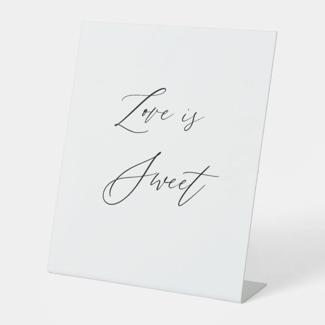 Love Is Sweet Wedding Sign | Dessert Table Sign |  Sockelschild (Vorderseite)