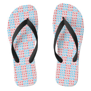 LOVE ist LOVE Zitat in rot und blau Flip Flops