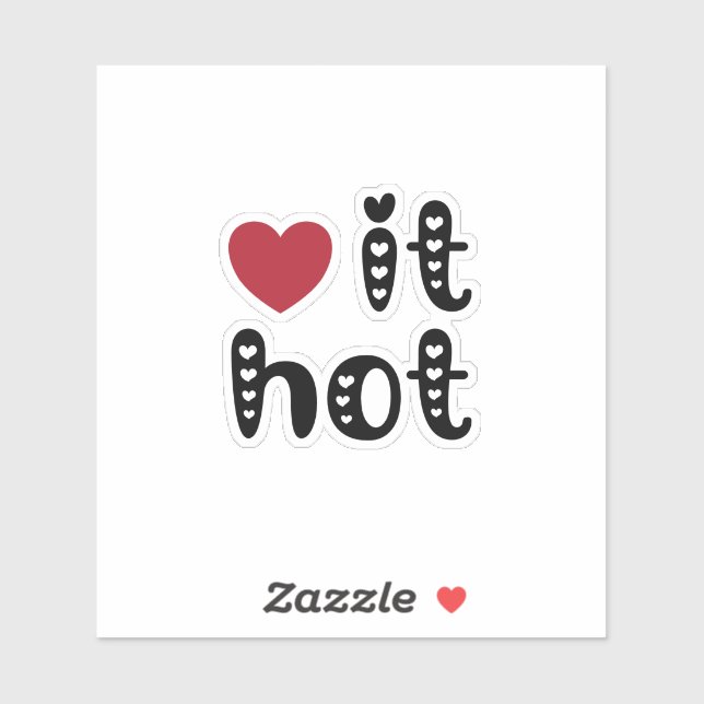 Love It Hot with Hearts Aufkleber (Blatt)