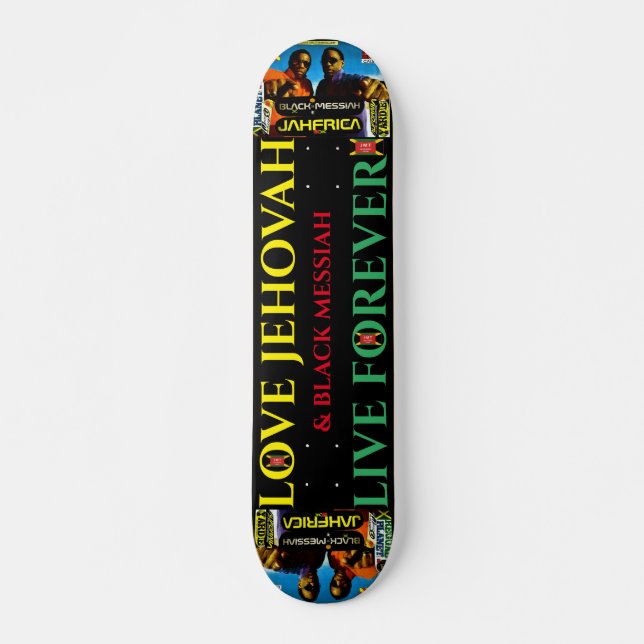 LOVE JEHOVAH & BLACK MESSIAH7 3/4" Skateboard Deck (Devant)
