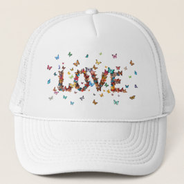 LOVE Joy Butterfly Print | Colorful Inspirational Truckerkappe