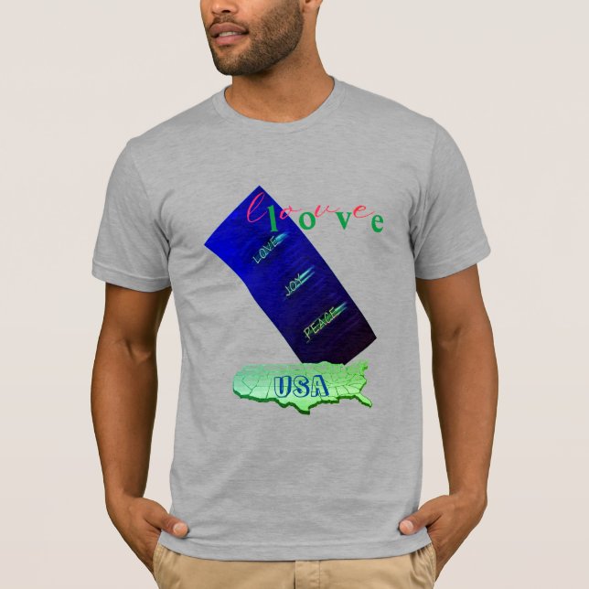 Love Joy Peace USA T-shirt (Devant)