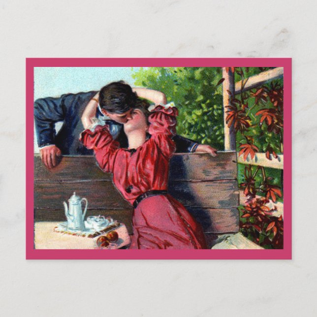 Love Kiss Valentine carte postale (Devant)