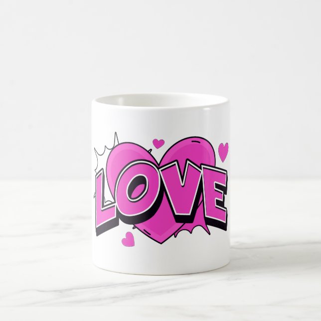 LOVE klassischer Becher Kaffeetasse (Mittel)