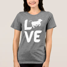 LOVE Kuh Damen-Shirt – Süße Nutztiersiebhaberin