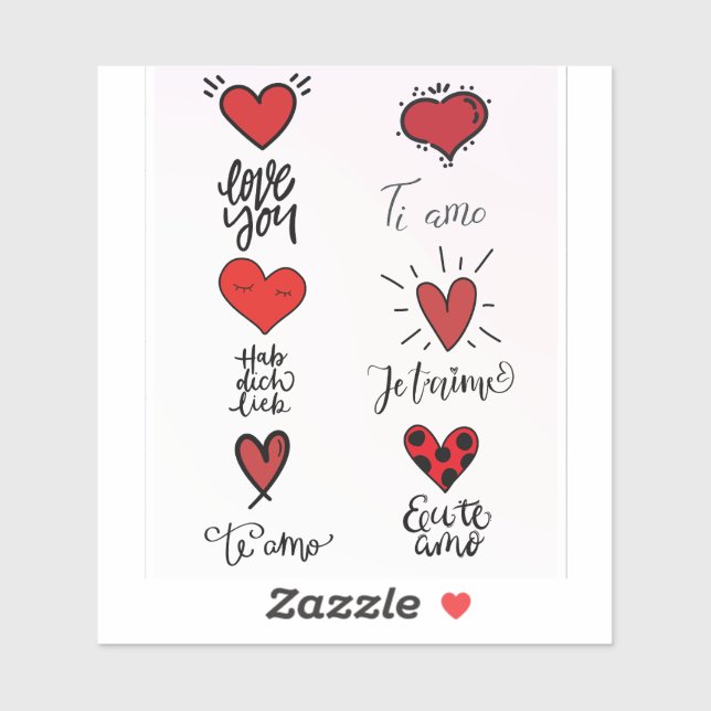 Love Languages  Aufkleber (Blatt)