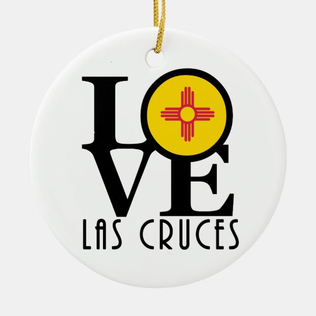 LOVE Las Cruces NM Keramik Ornament (Vorne)