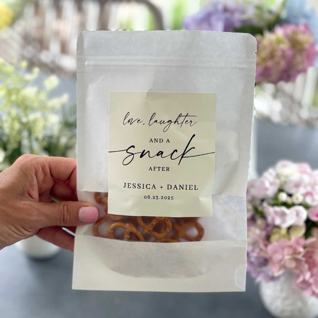 Love, Laughter and a Snack After Label Stickers (Créateur téléchargé)