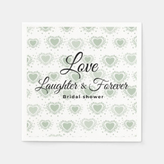 Love laughter and forever paper napkins serviette