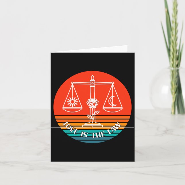 Love Law Retro  Karte (Vorderseite)