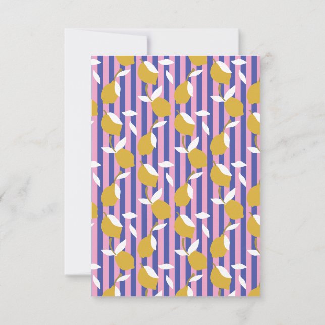 Love Lemonade Flat Thank You Card Dankeskarte (Rückseite)