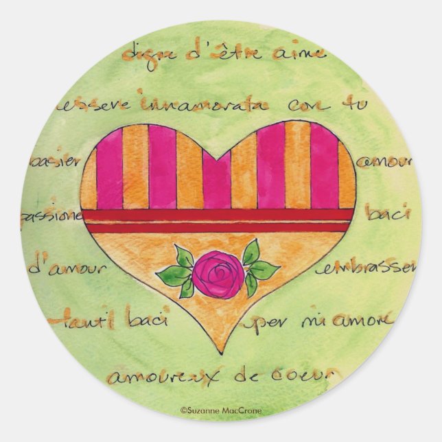 Love Letters & A Rose - Stickers (Devant)