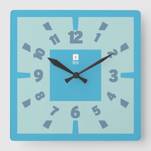 LOVE LEX RELAXING BY MASANSER PIXELAT QUADRATISCHE WANDUHR (Vorderseite)