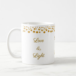 Love & Light Gold Dots Konfetti Kaffeetasse