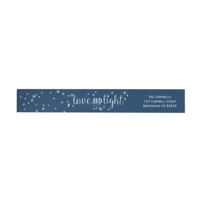Love & Light Holiday Wraparound Étiquette de adres (Individuel)