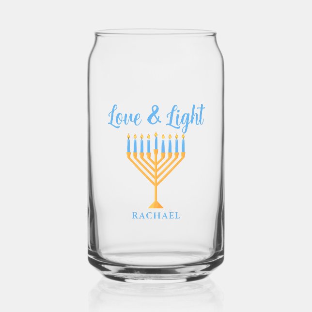Love & Light Personalized Hanukkah Menorah Gift (Recto)