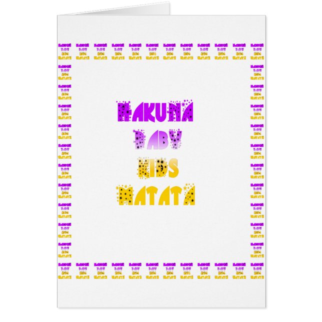 Love Lila und gelbe Hakuna Matata Baby Kinder G (Vorne)