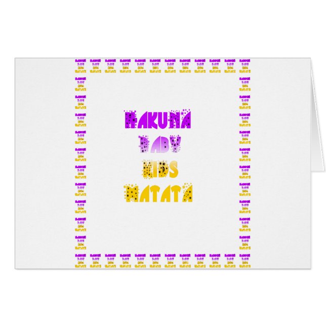 Love Lila und gelbe Hakuna Matata Baby Kinder G (Vorderseite (Horizontal))